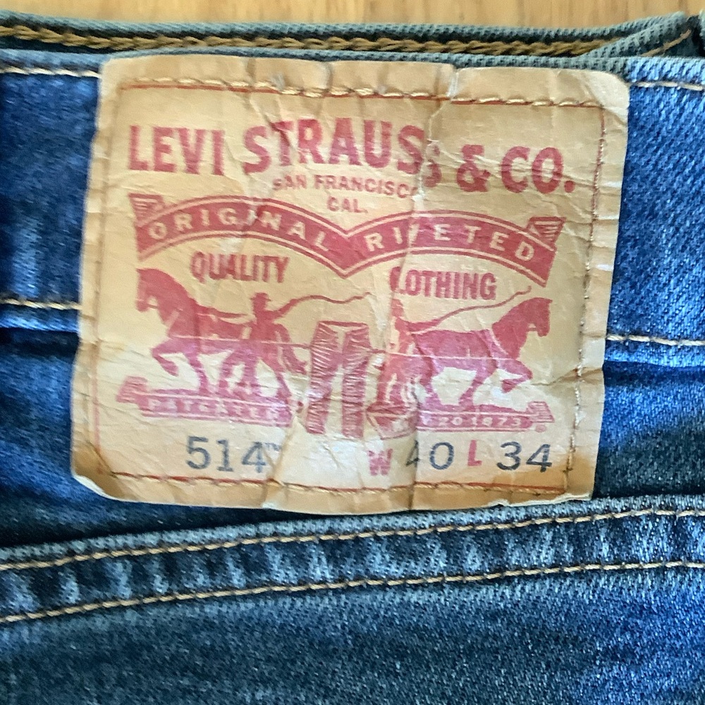 Levi's Dark Blue Straight Jeans - Picture 2 of 5